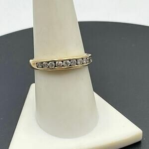 Vintage 14K Gold Designer Diamond
Wedding Band Ring 1/2 TW Sz
8.5 Channel Set